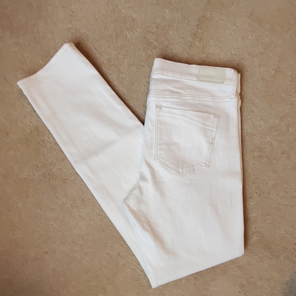Express skinny mid rise white/ivory jeans size 6R